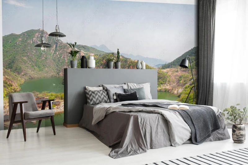 fototapeta wielki mur jeziora chinskiego jeziora homing