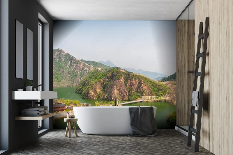 fototapeta wielki mur jeziora chinskiego jeziora homing