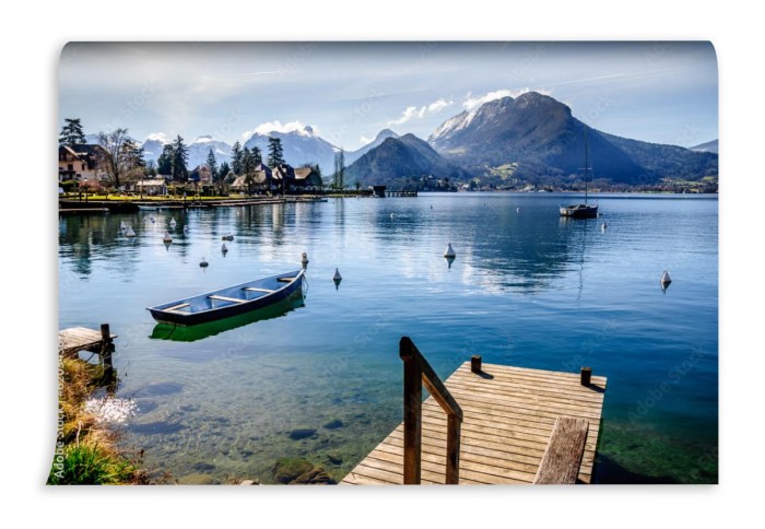 fototapeta wschodni brzeg jeziora annecy