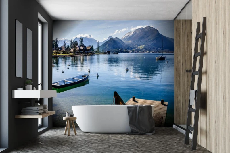 fototapeta wschodni brzeg jeziora annecy