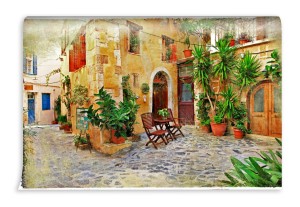 fototapeta chania kreta stare urocze uliczki