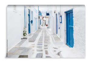 fototapeta mykonos streetview grecja