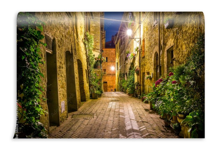 fototapeta pienza noca toskania
