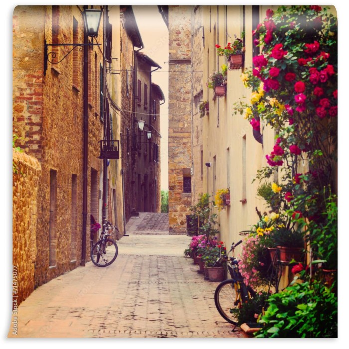 fototapeta ulica w pienza