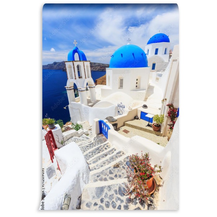 fototapeta wioska oia w santorini grecja