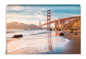 fototapeta golden gate bridge przy zmierzchem san fransisco