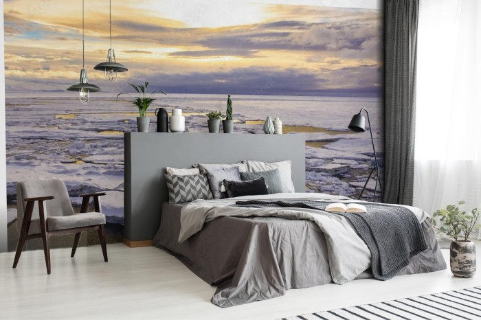 fototapeta mcmurdo antarktyda sunset