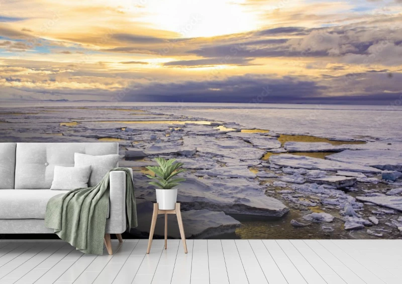 fototapeta mcmurdo antarktyda sunset
