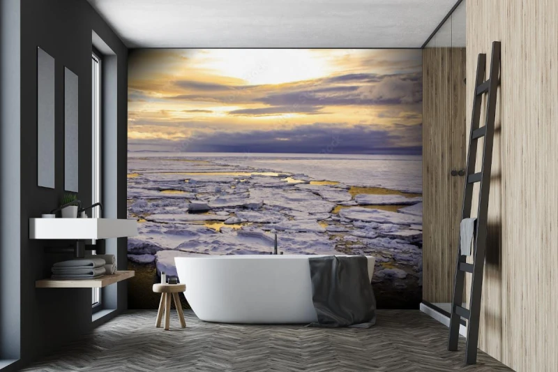 fototapeta mcmurdo antarktyda sunset