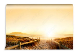fototapeta zachod slonca hdr nad oceanem