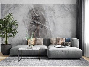 fototapeta baletnica tancerka malowana