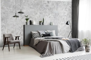 fototapeta beton kwiatki drobne