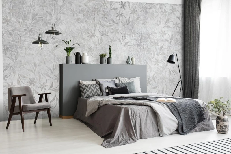 fototapeta beton kwiatki drobne