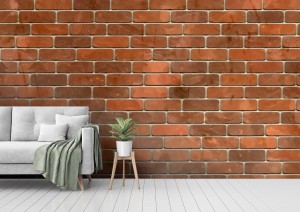 fototapeta bezszwowe tlo z czerwonej cegly sciany