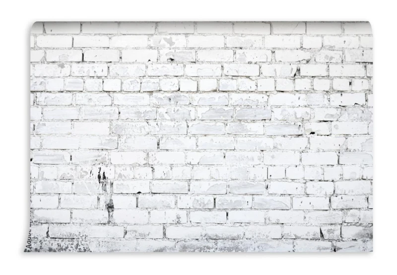 fototapeta bialy mur z cegly