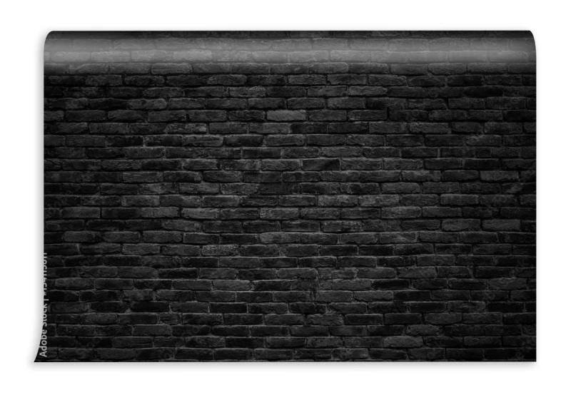 fototapeta czarny mur z cegly ciemne tlo dla projektu
