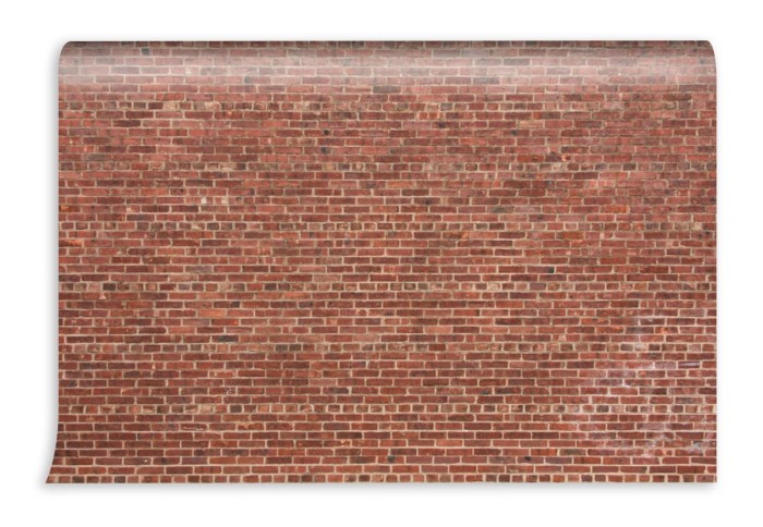 fototapeta czerwony mur z poziomym wzorem