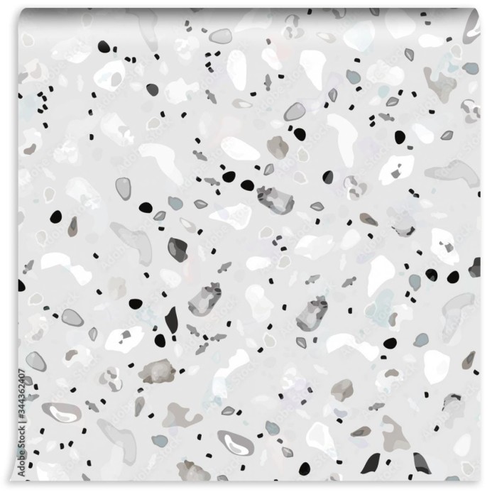 fototapeta terrazzo plytka szara
