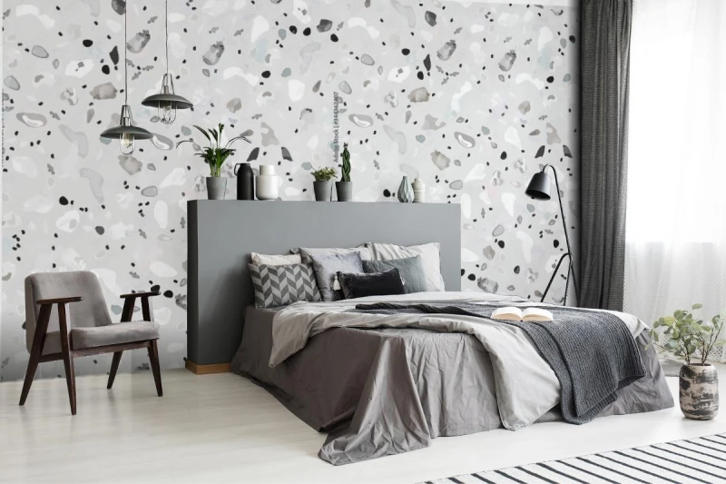 fototapeta terrazzo plytka szara