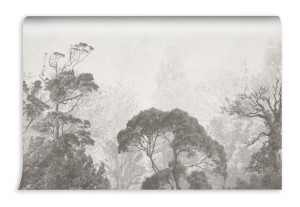 fototapeta ilustracja vintage las drzewa cienie