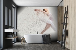 fototapeta mlody tancerz baleriny w tutu wykonywania na