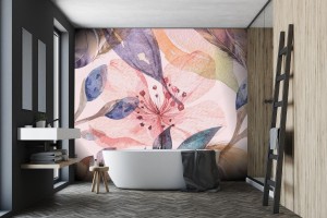 fototapeta boho bez szwu akwarela wzor pior i dzikich k