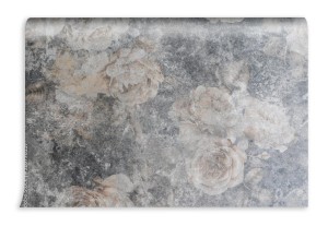 fototapeta kwiaty na betonie