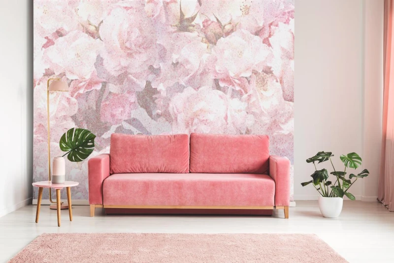 fototapeta rozowe kwiaty