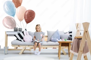 fototapeta akwarela ilustracja samochodu dla dzieci baby